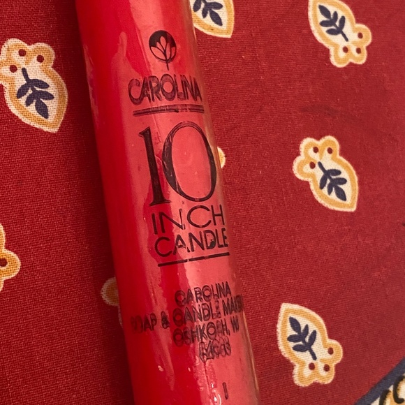 VTG I Carolina I 3 Red Dinner Tapers Candles - Picture 7 of 8